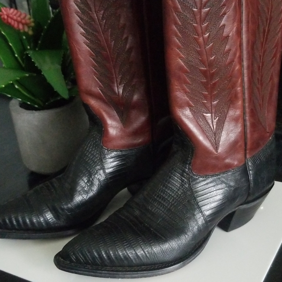 Lizard + leather 7M J Chisholm Ladies Western - Picture 1 of 8